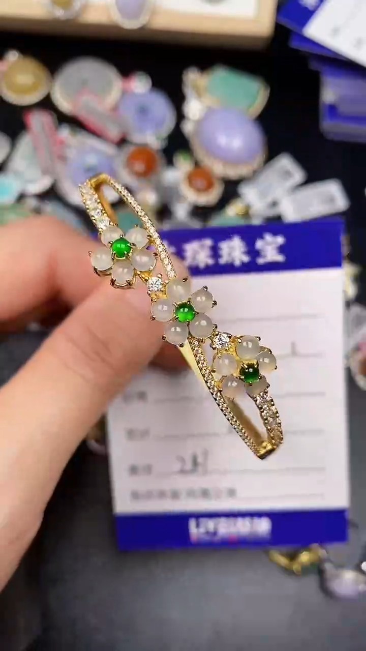 银S925镶嵌戒指翡翠2410