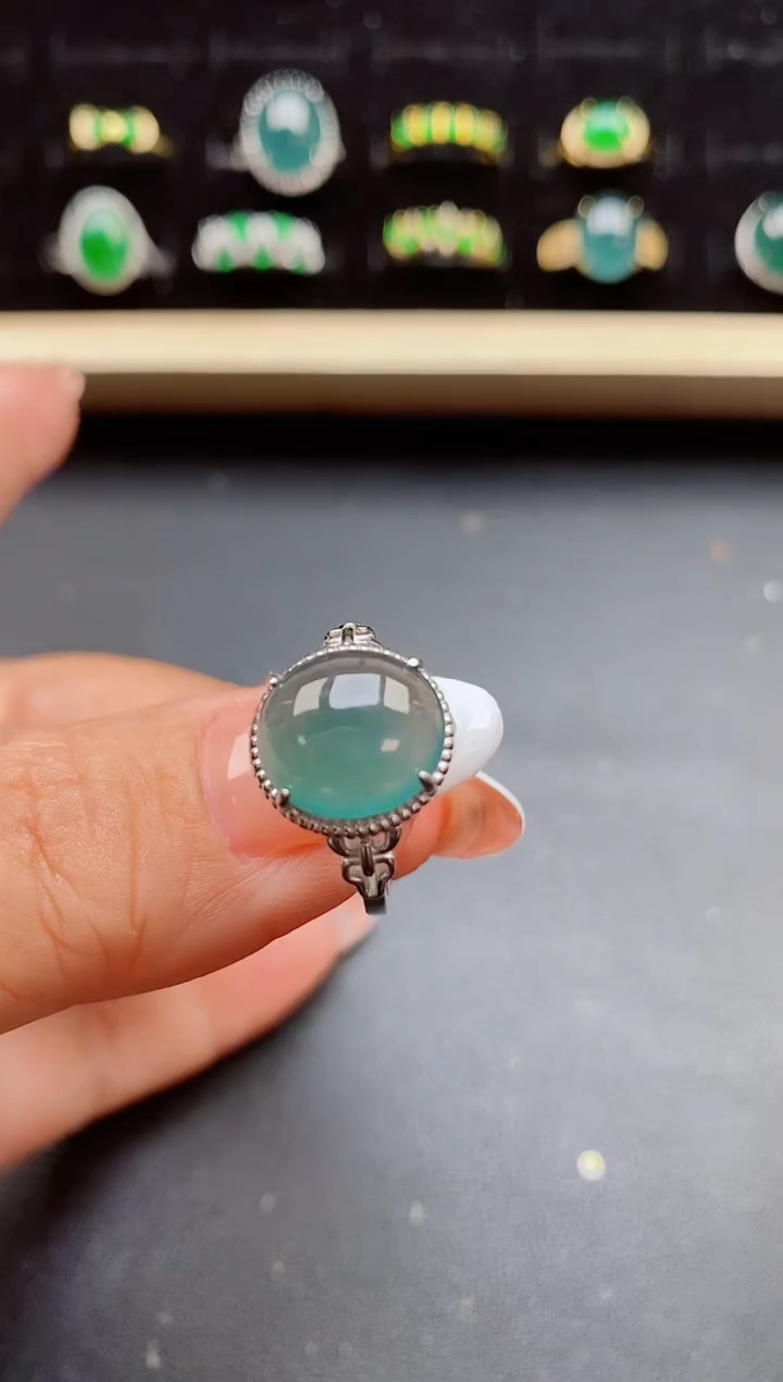 【闪购商品】翡翠戒指银S925镶嵌5080505