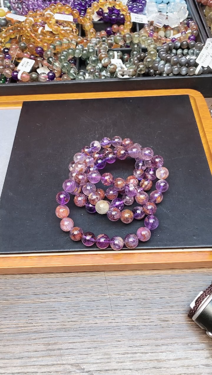 【闪购商品】水晶手串未镶嵌A63 紫幽灵 11mm