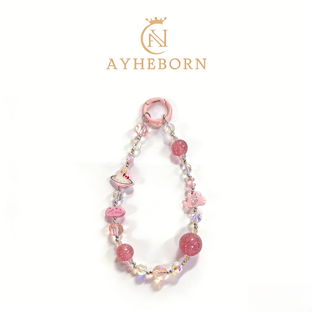 艾赫本AYHEBORN-【圣诞限定】粉红Kitty猫手机链-LZ760042