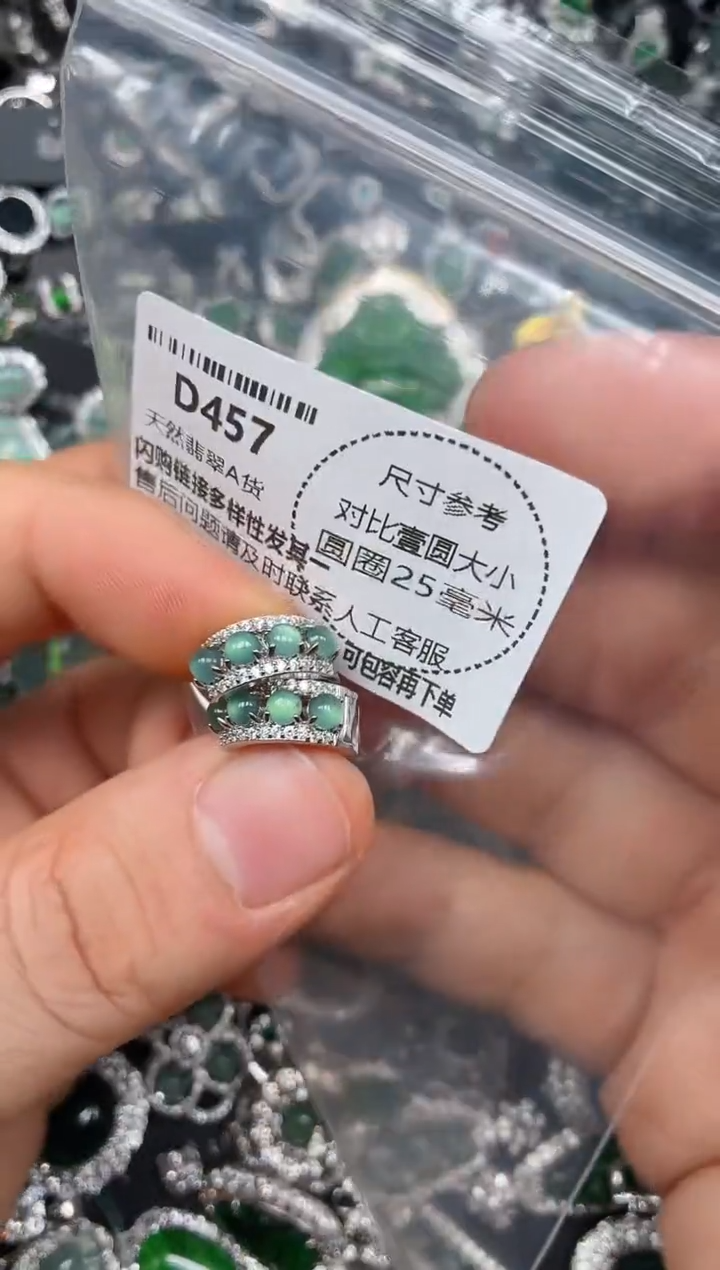 颈饰未镶嵌翡翠D457耳扣