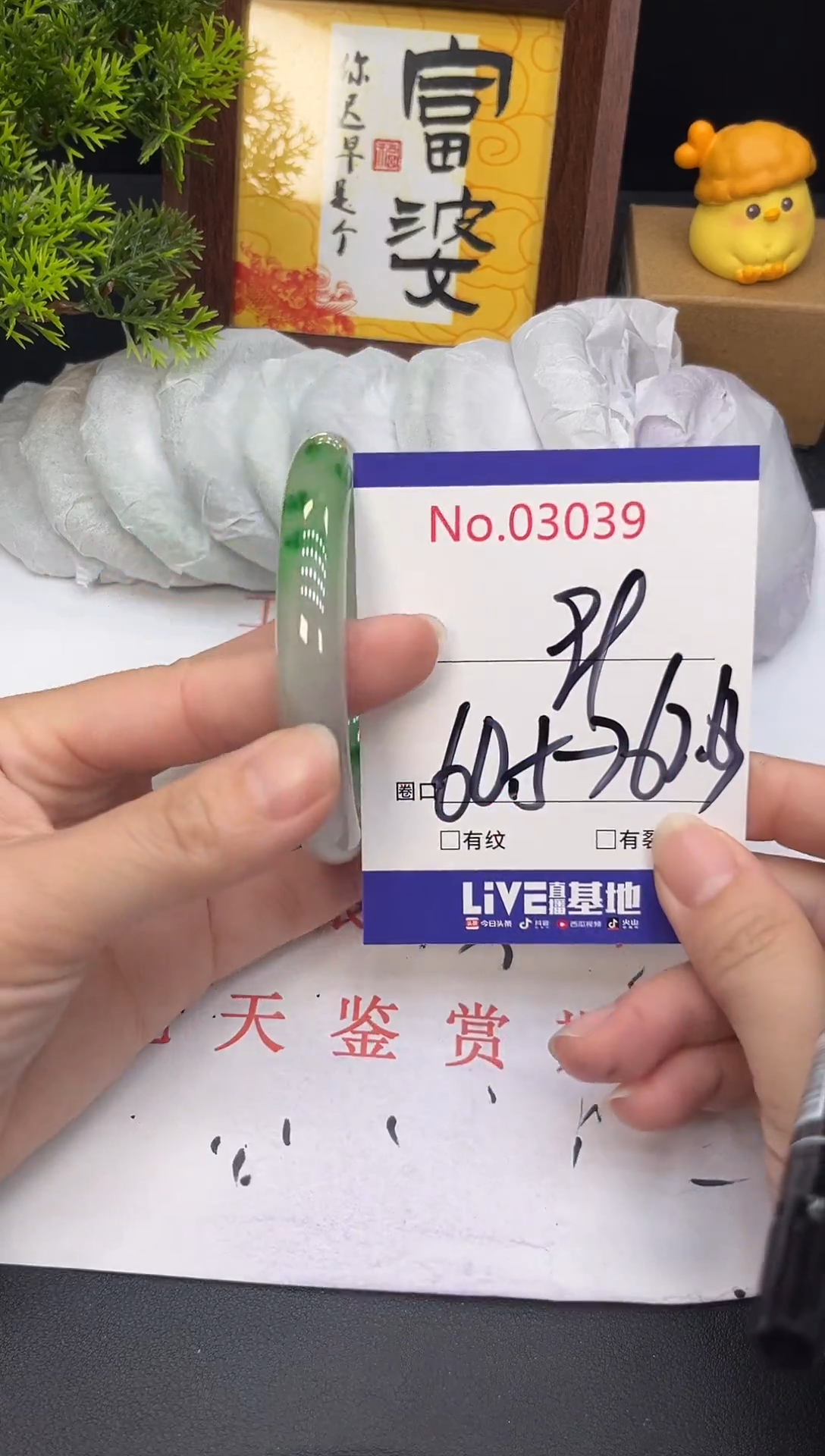 未镶嵌手镯翡翠3039