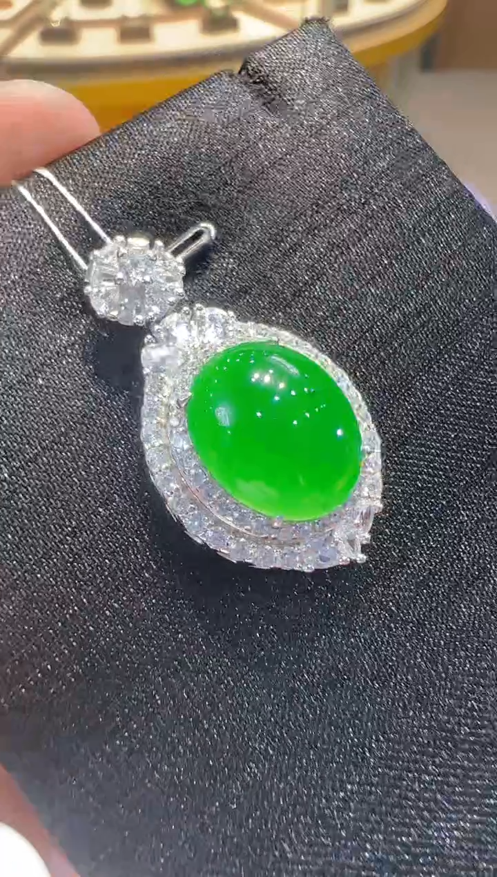 【闪购商品】翡翠吊坠(不含链)银S925镶嵌多样性发货一件