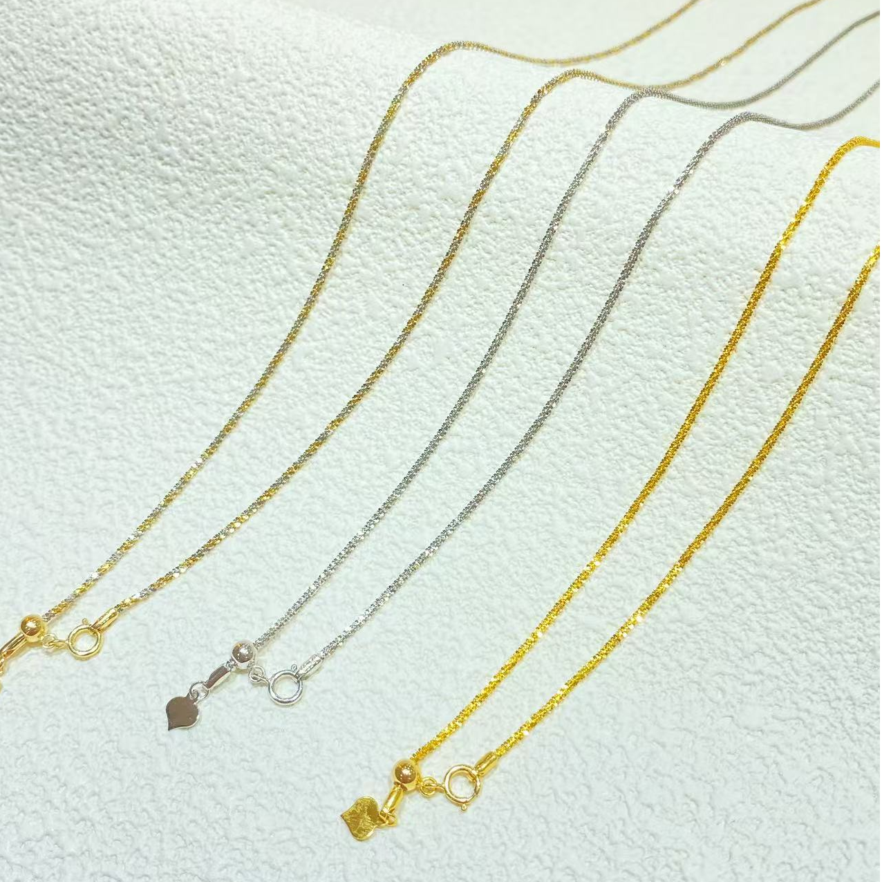 【官方质检】18k金满天星爆闪链可调节/多样性发一件/48小时鉴赏期