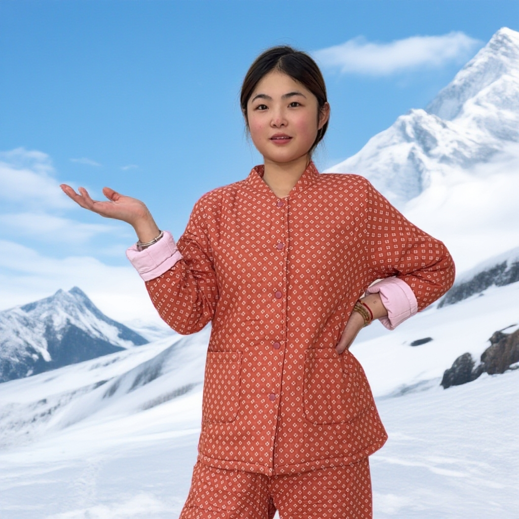 双层纱棉服男女款绒老大家纺新品