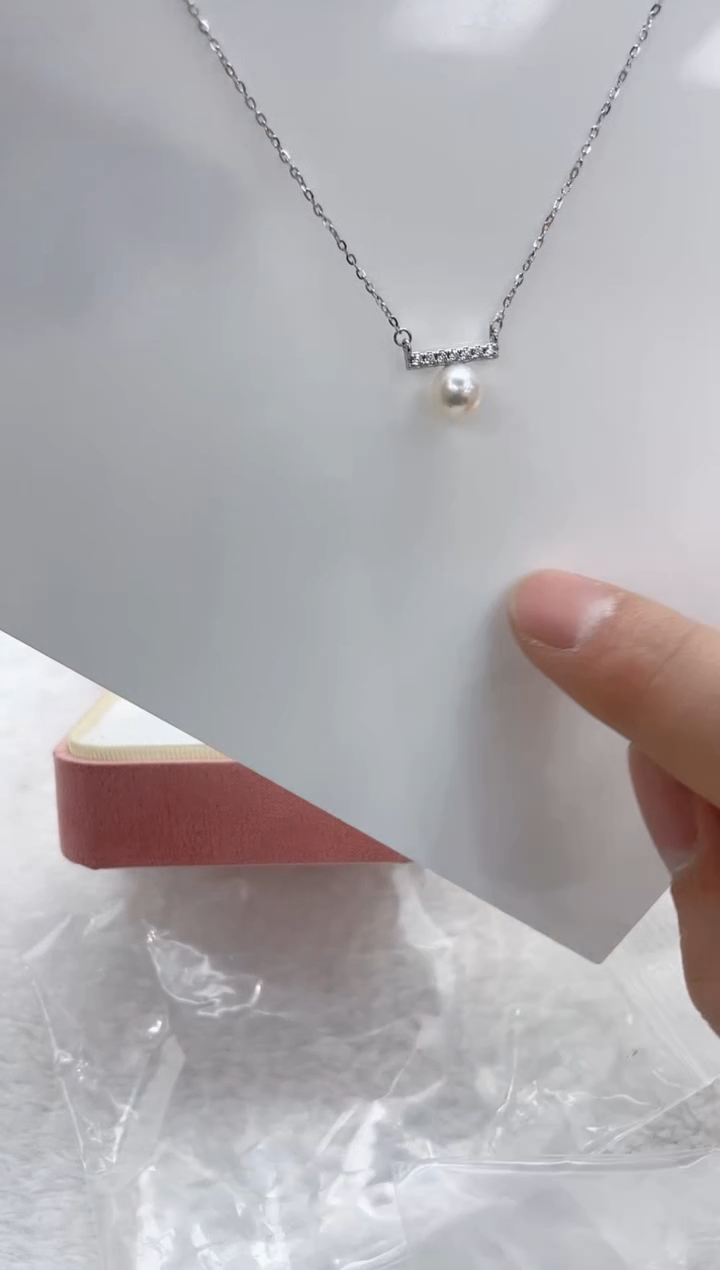 【闪购商品】海水珍珠套链银S925镶嵌海水珍珠项链