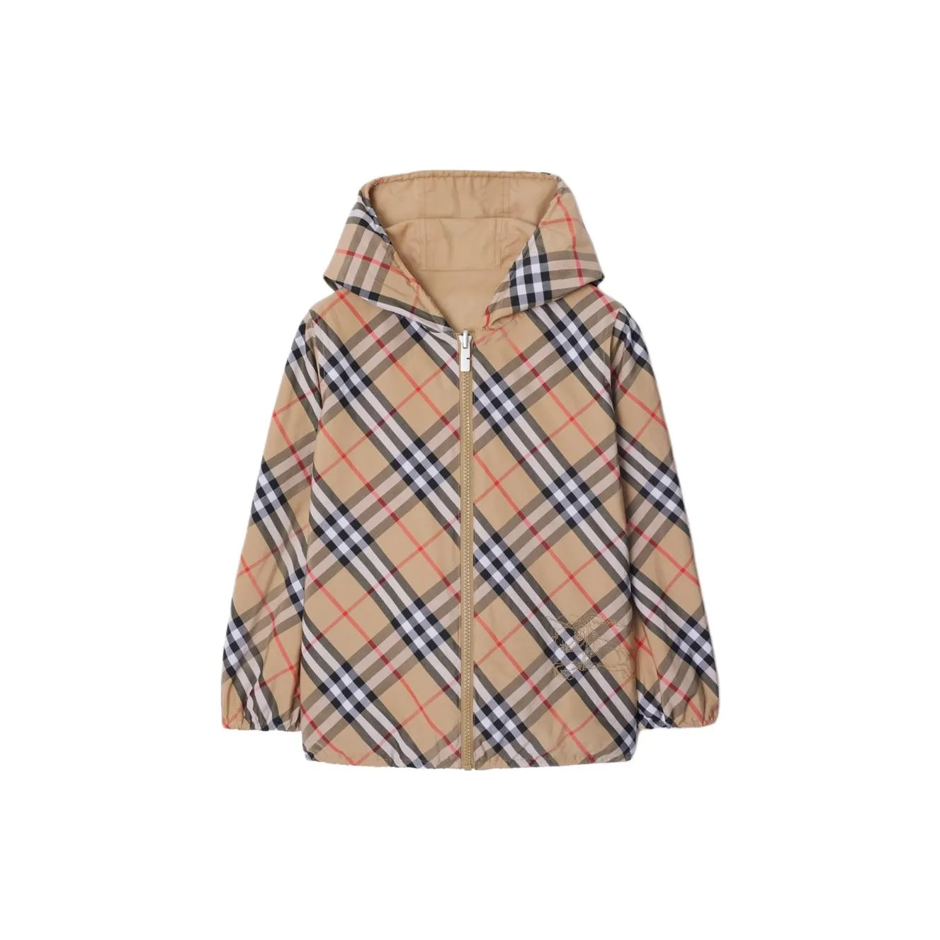 Burberry 经典格纹连帽羽绒外套 儿童款 米色 ZC