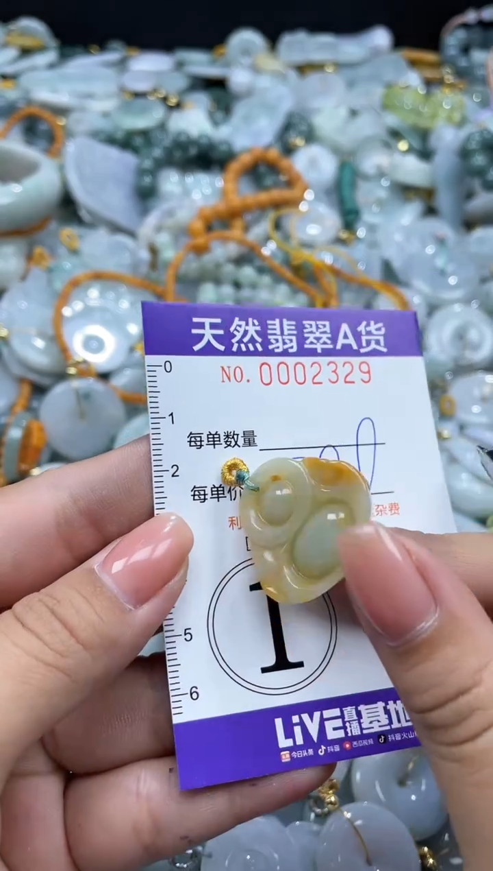 翡翠未镶嵌颈饰02329