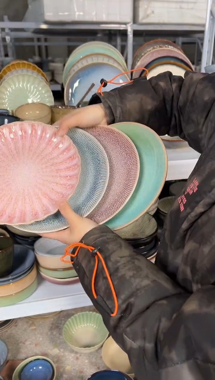 陶瓷外贸尾货瑕疵满20包邮X4小盘