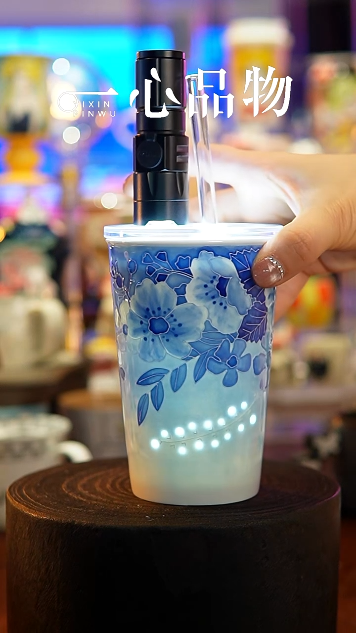 杯子瓷A1-004景德镇手工手绘杯子摆件