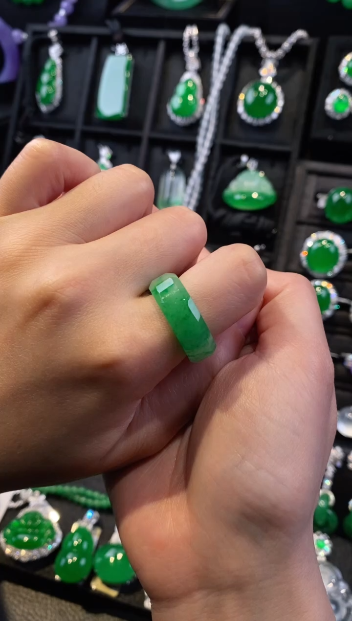 【闪购商品】翡翠戒圈未镶嵌扳指圈口17，4042605