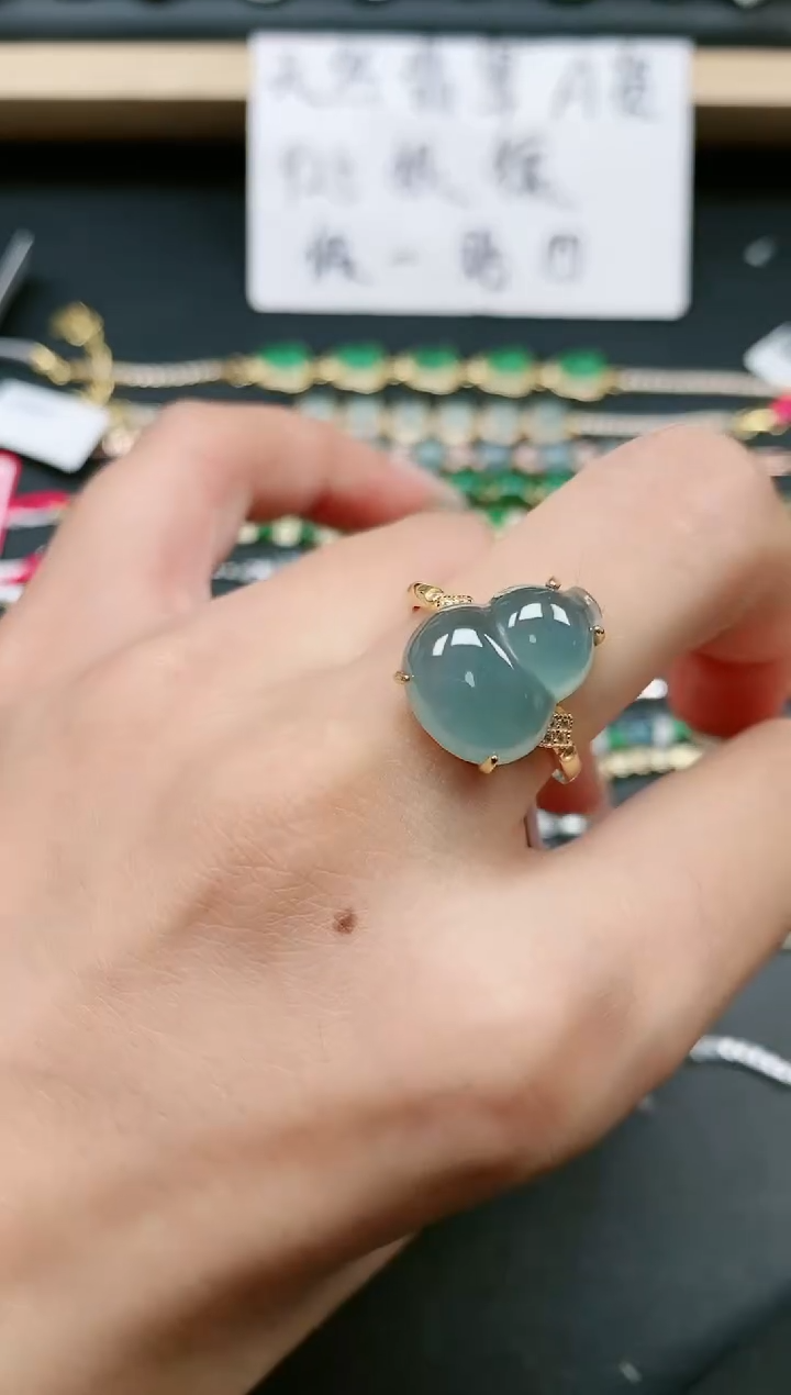 翡翠戒指银S925镶嵌1111111
