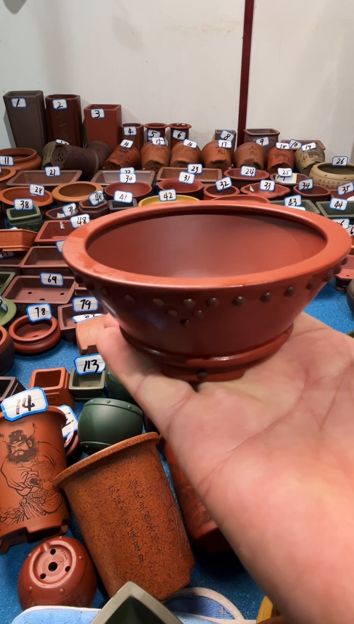 【闪购商品】紫砂紫砂花盆9*4