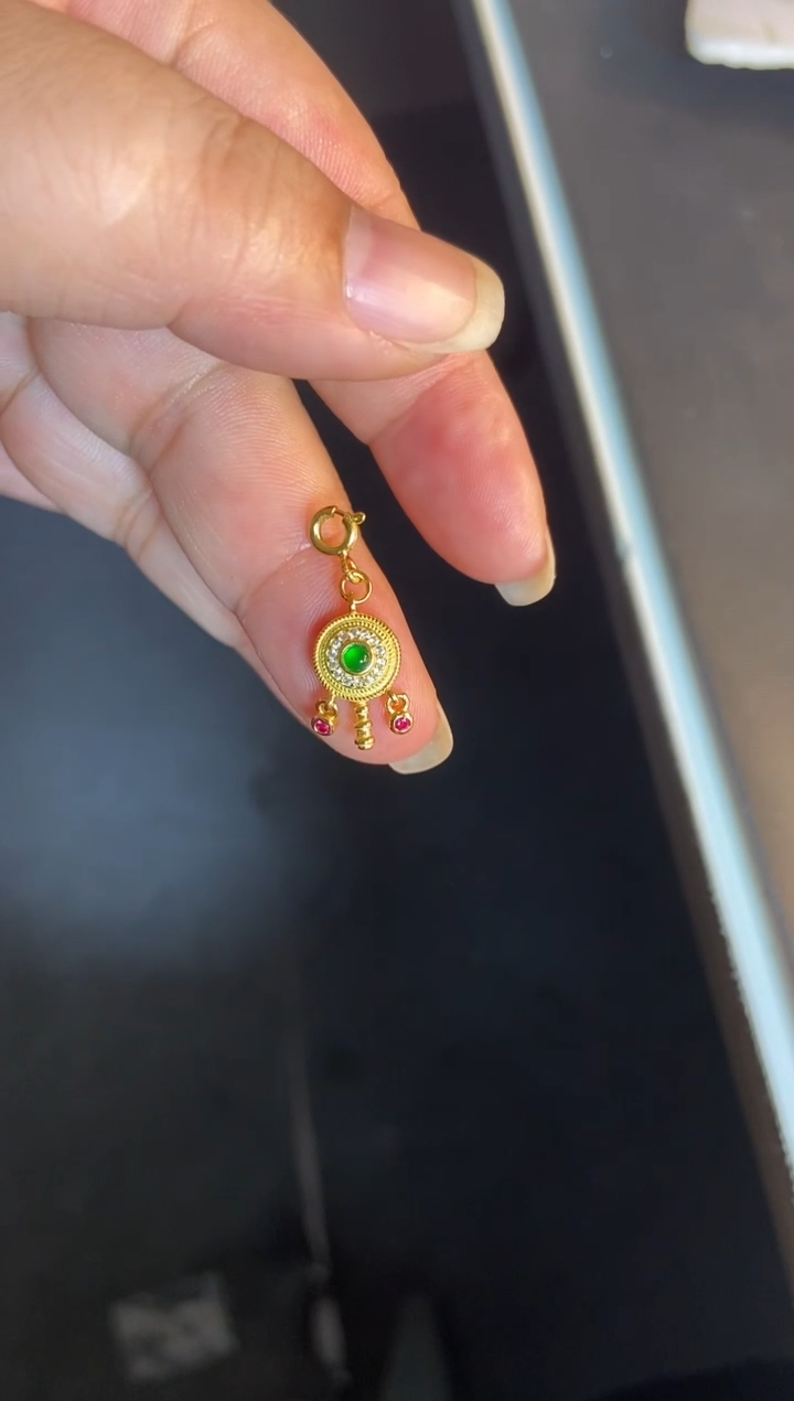 吊坠(不含链)银S925镶嵌翡翠1