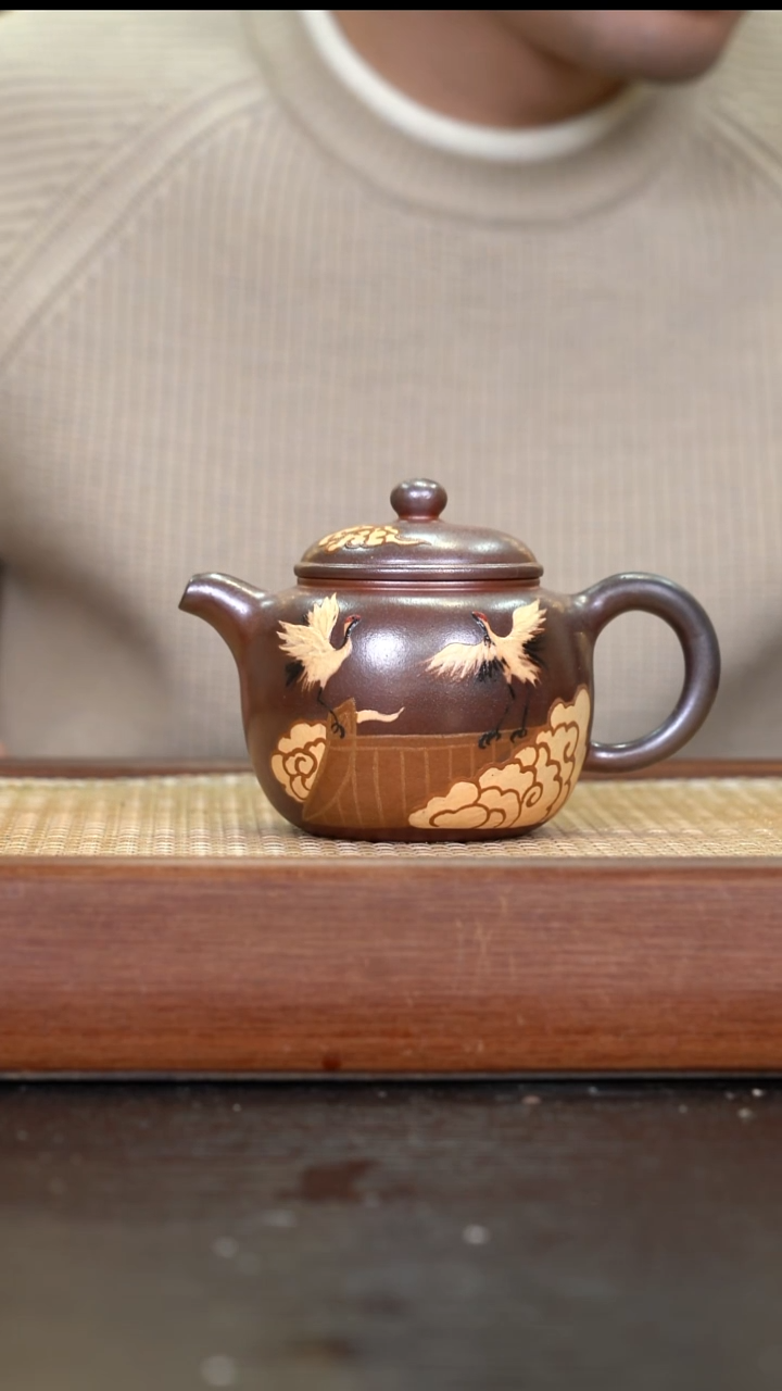 茶壶紫砂匏尊    黄金段柴烧    240cc