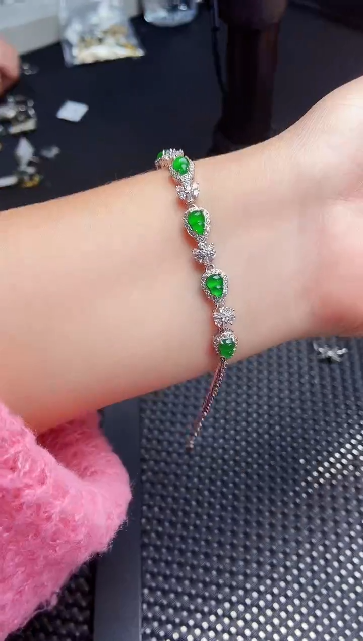 【闪购商品】翡翠手链未镶嵌11111111