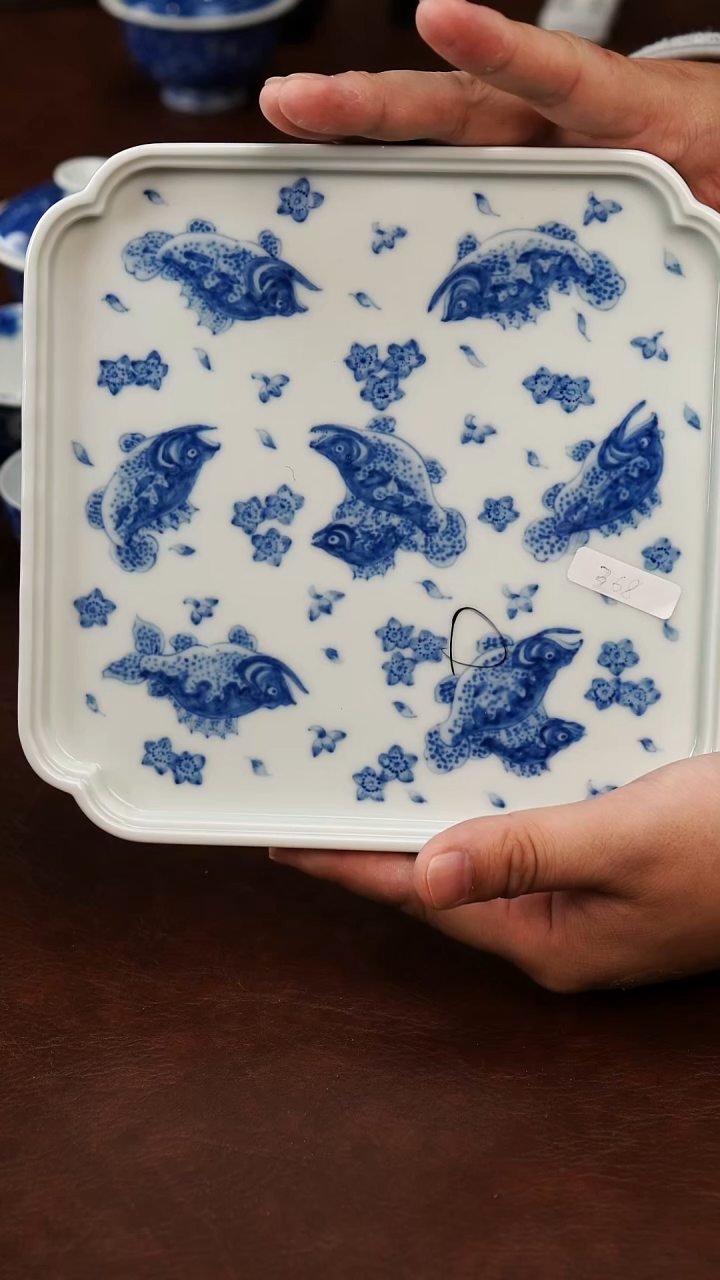 春***里景德镇瓷器，青花瓷手绘茶具~