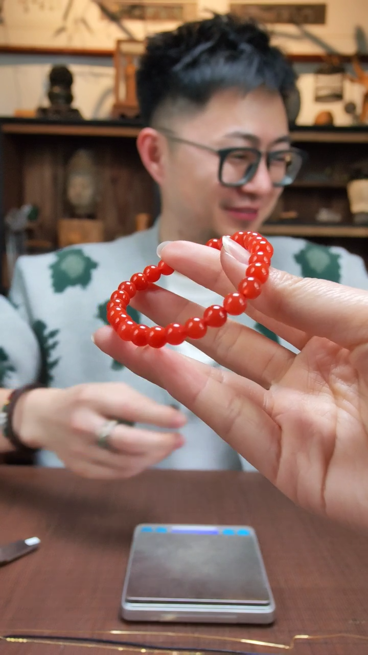 【闪购商品】南红玛瑙手串未镶嵌南红单圈手串LX