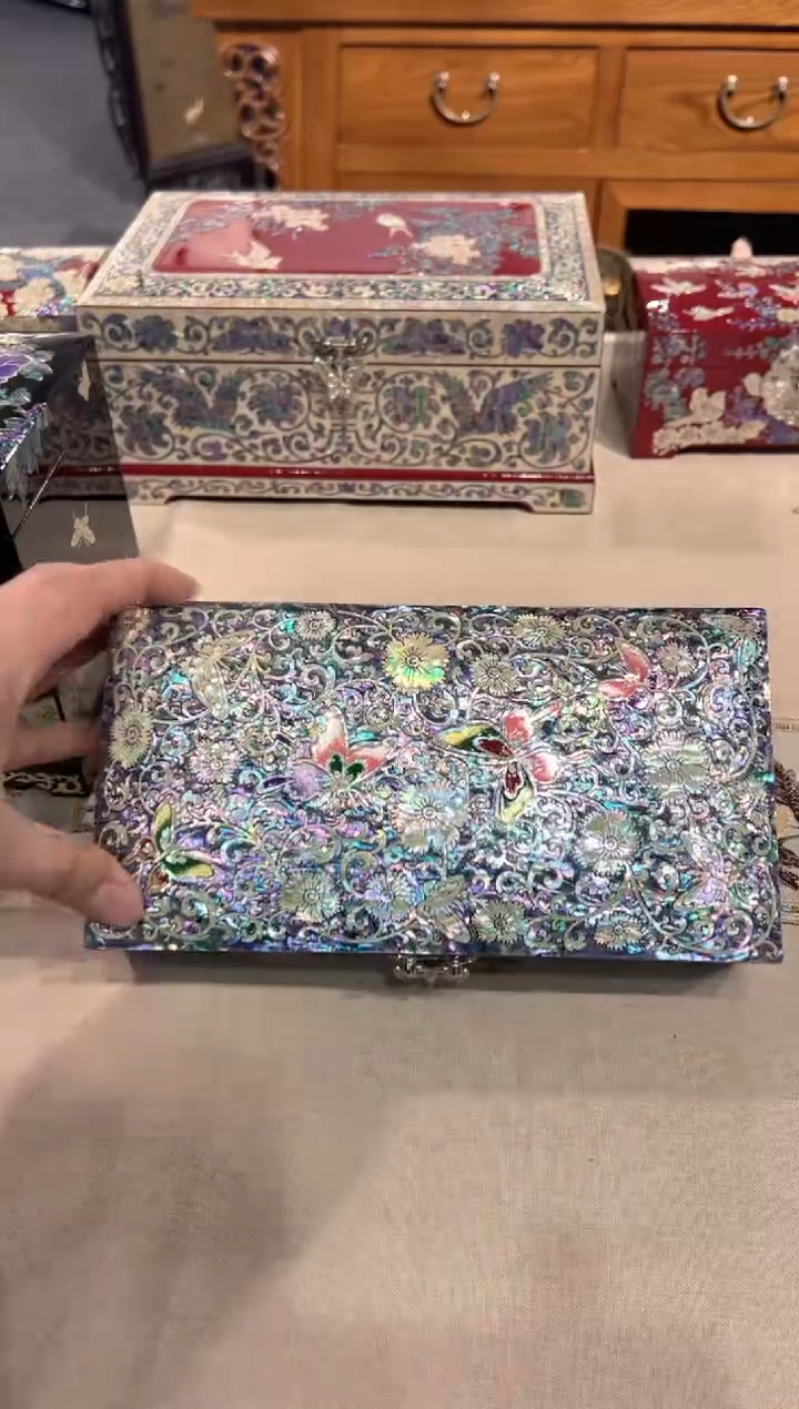 【闪购商品】黑金鲍弘贝雅螺钿漆器文化馆