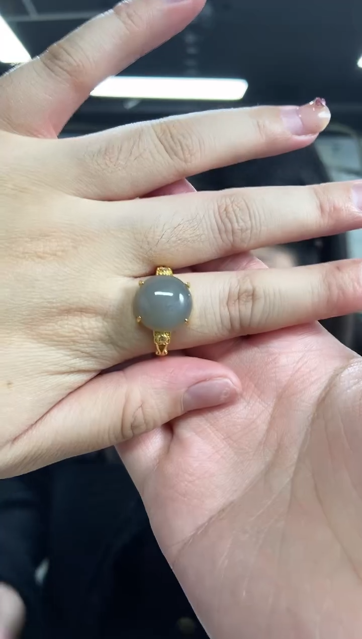 【闪购商品】和田玉戒指银S925镶嵌多样性发其一颜色微差