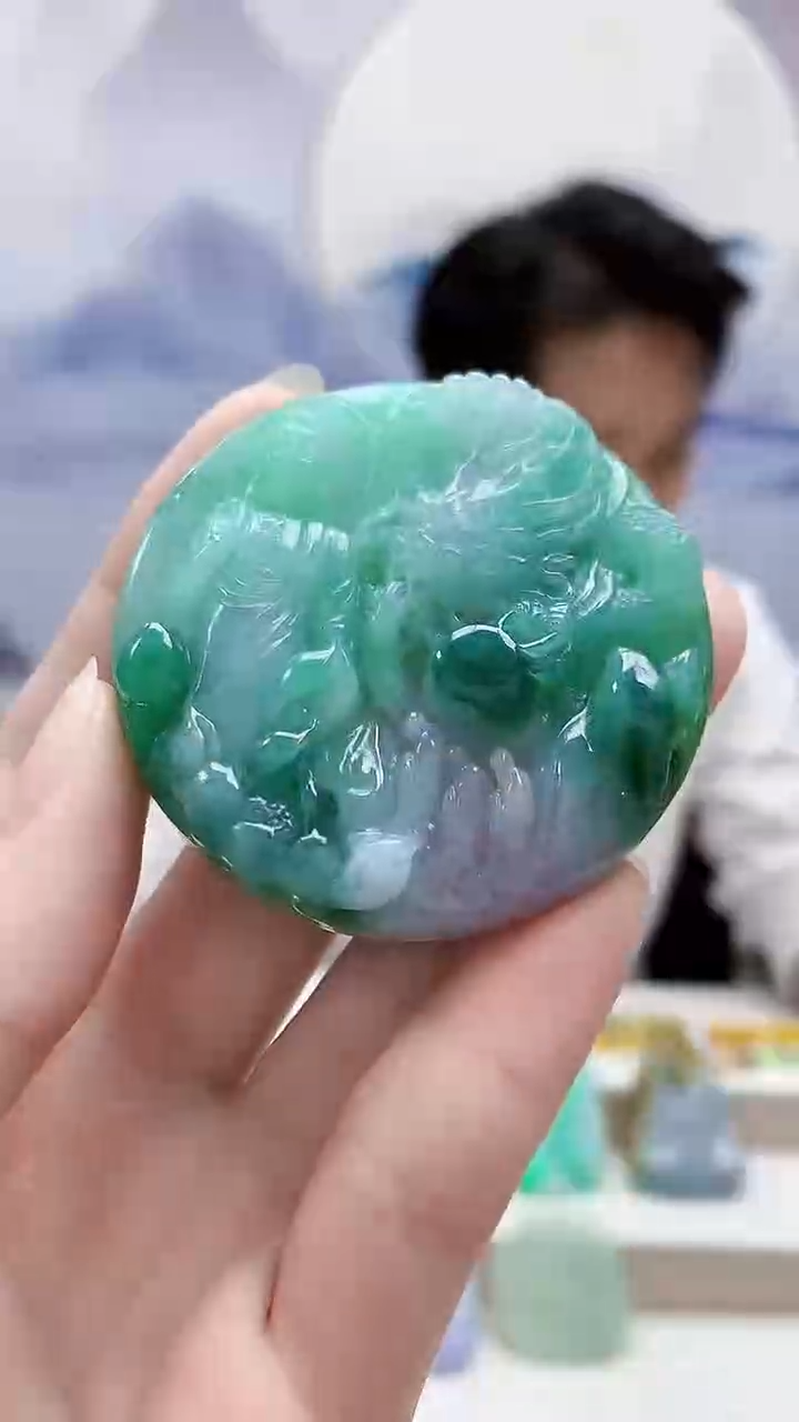 未镶嵌定制翡翠1502ry-毛货挂件29