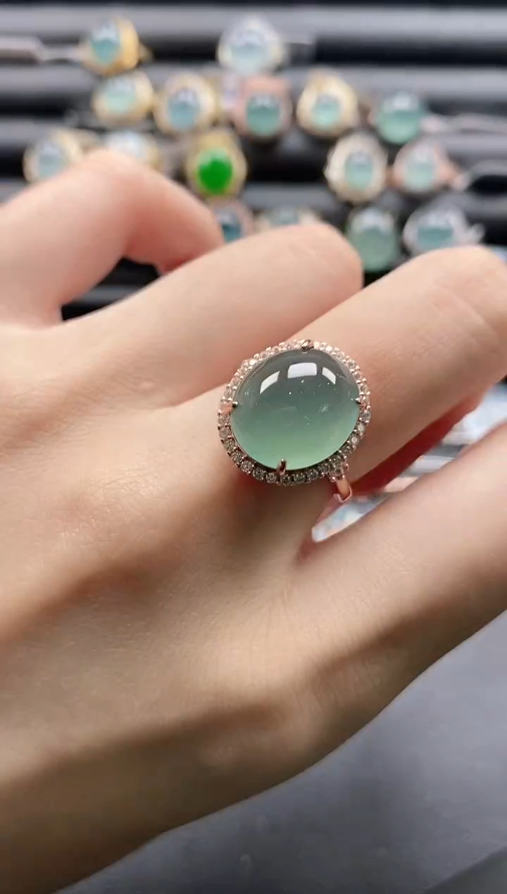 【闪购商品】翡翠戒指银S925镶嵌1111