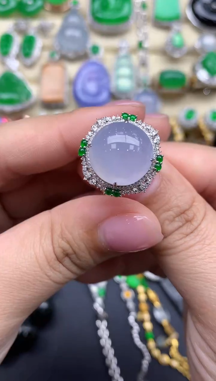 【闪购商品】翡翠戒指18K金镶嵌575-中国好珍宝