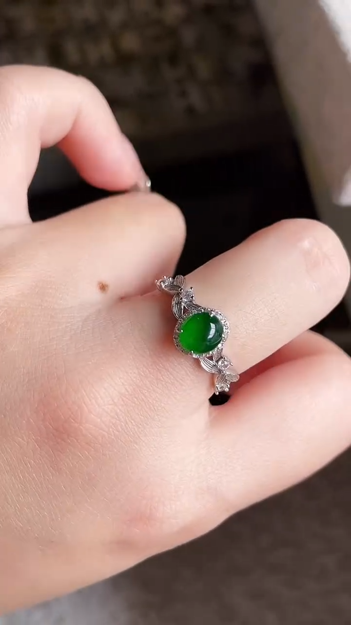 银S925镶嵌戒指翡翠44