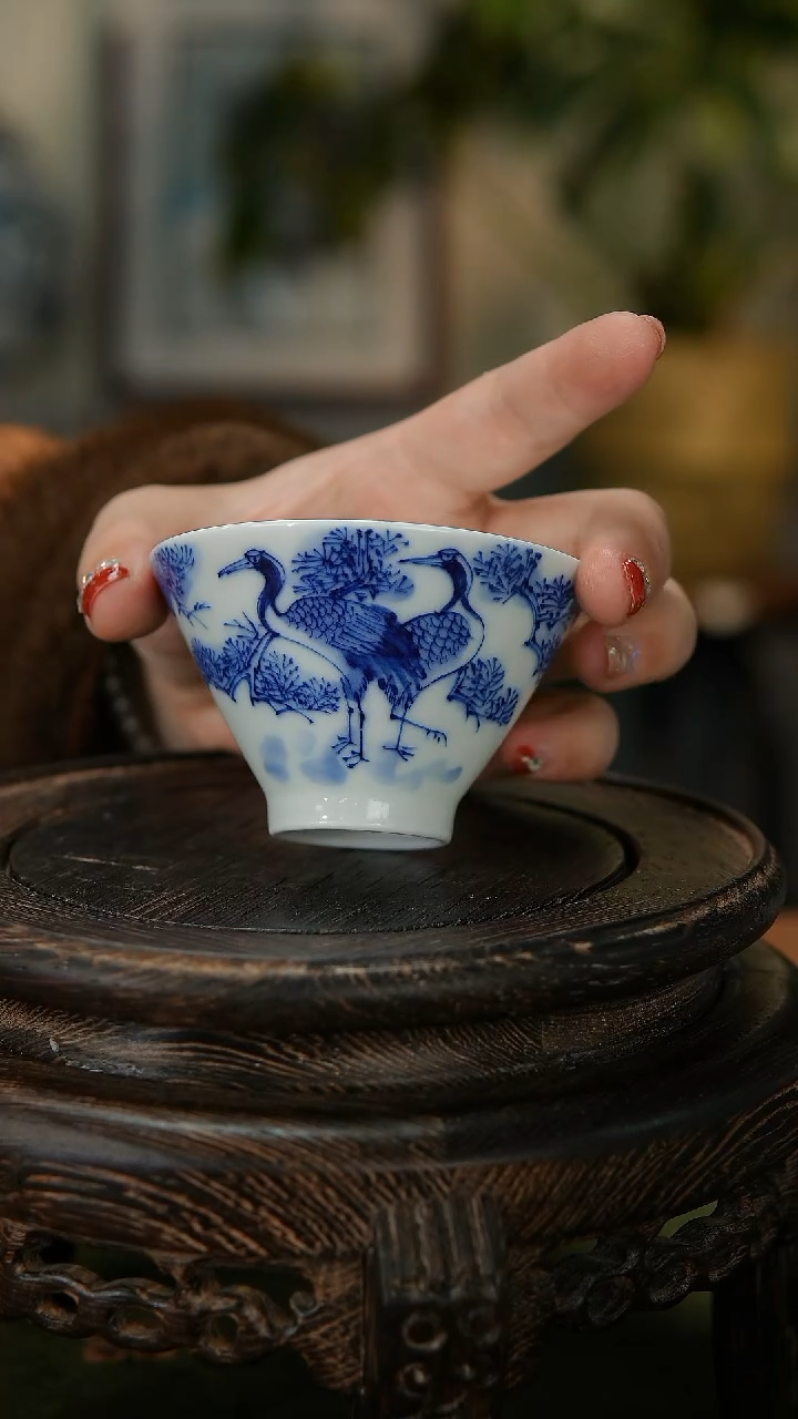 【闪购商品】200国企好瓷推荐官仙鹤主人杯