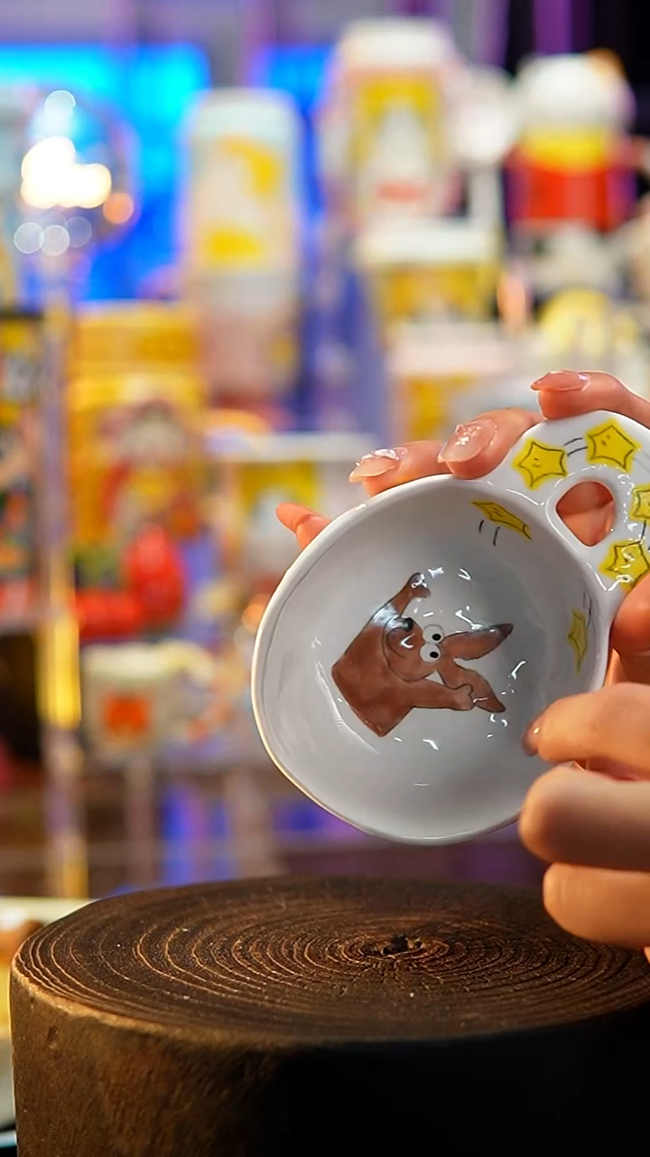 杯子瓷A308景德镇手工手绘杯子摆件