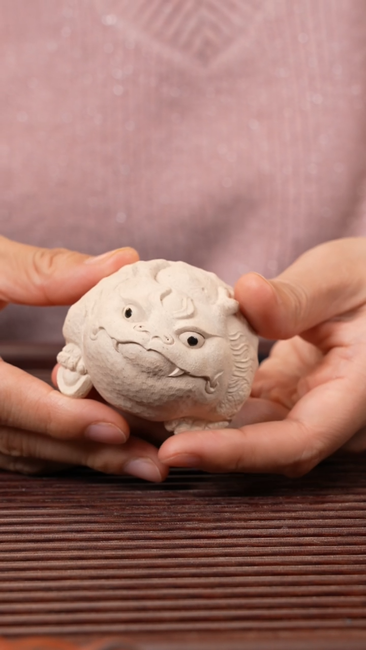 【闪购商品】紫砂茶宠白段龙蟾