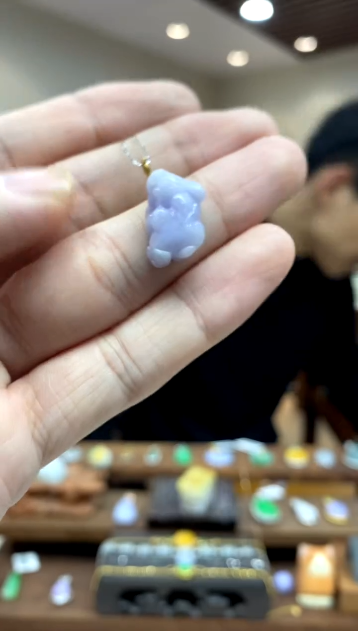 【闪购商品】翡翠吊坠(不含链)18K金镶嵌貔貅