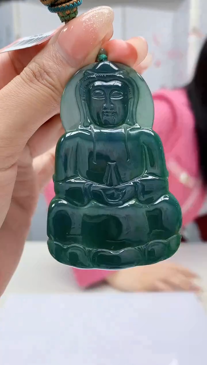 【闪购商品】定制翡翠未镶嵌4852MM-毛货挂件14