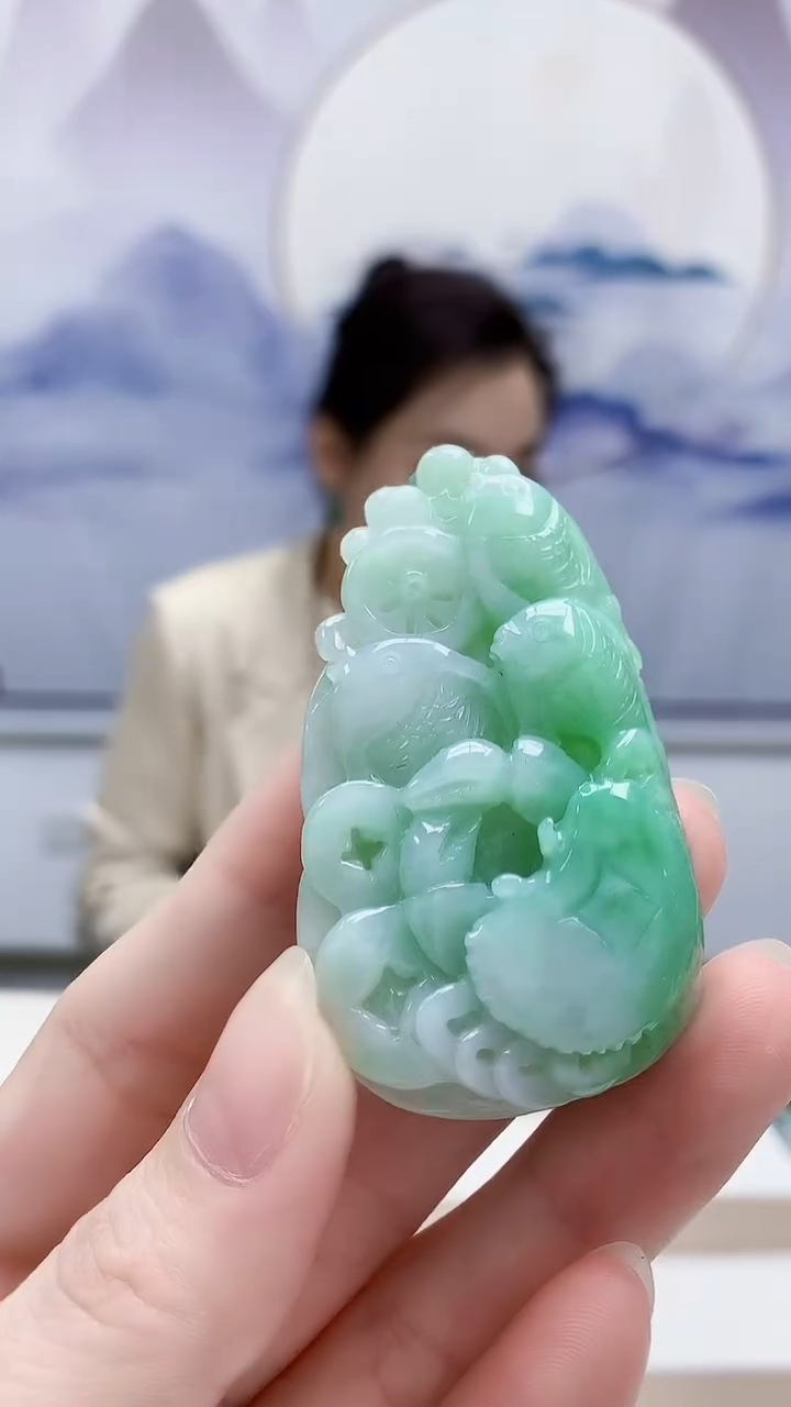 未镶嵌定制翡翠5160ry-毛货挂件71