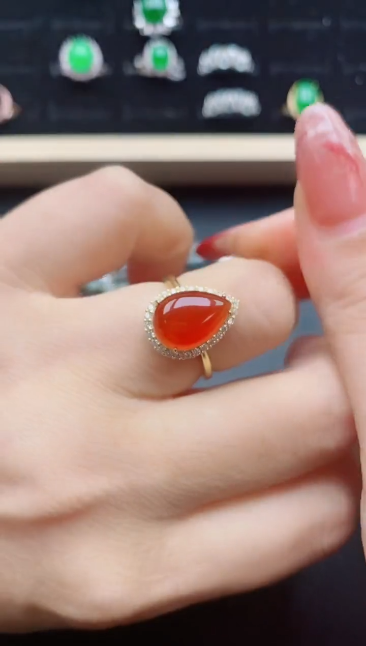 【闪购商品】玛瑙/玉髓戒指银S925镶嵌21321