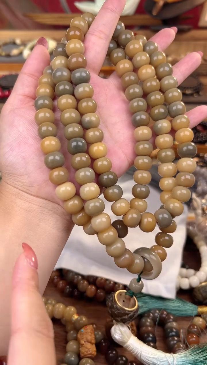 【闪购商品】菩提根/象牙果手串青芒108颗流苏款+3瓶香