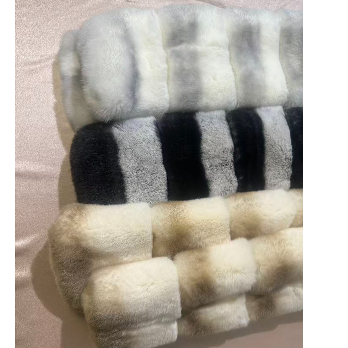 高品质冬季獭兔毛整皮大围脖女气质优雅拼色真毛保暖百搭皮草围巾