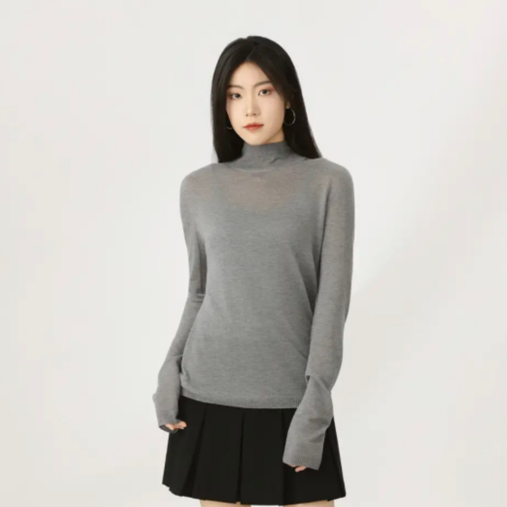 AMASS/阿玛施秋冬新款内搭百搭打底衫修身高领长袖针织衫538092