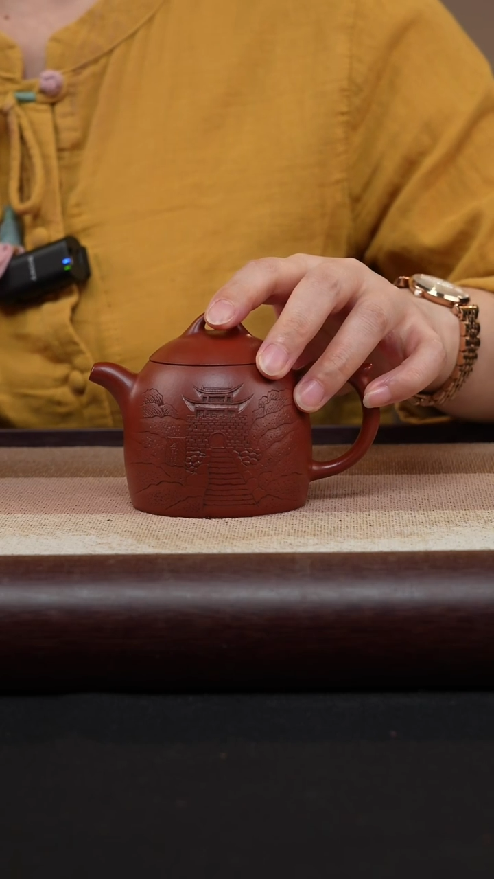 【闪购商品】紫砂茶壶朱泥-秦权MH-1798