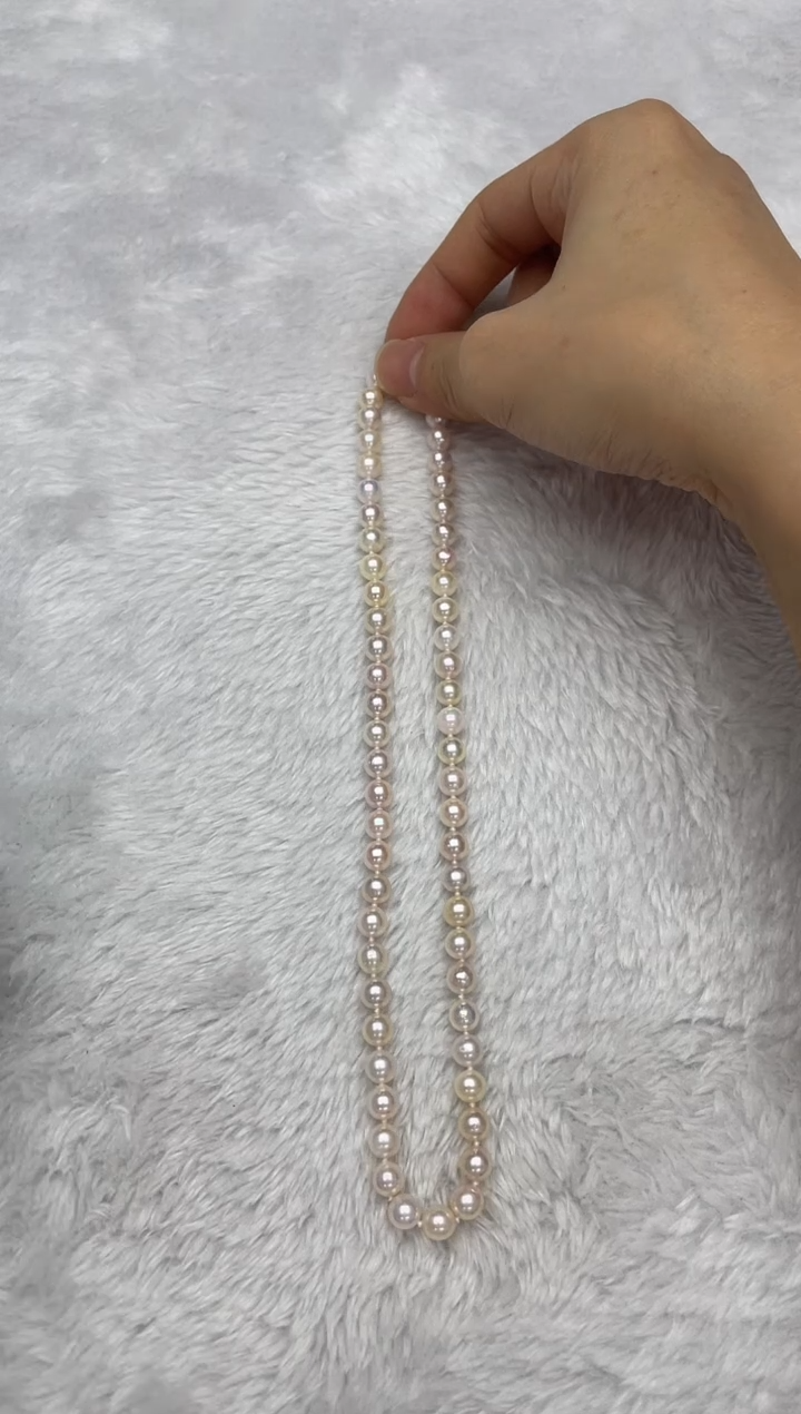 项链银S925镶嵌海水珍珠AK6.5-7mm