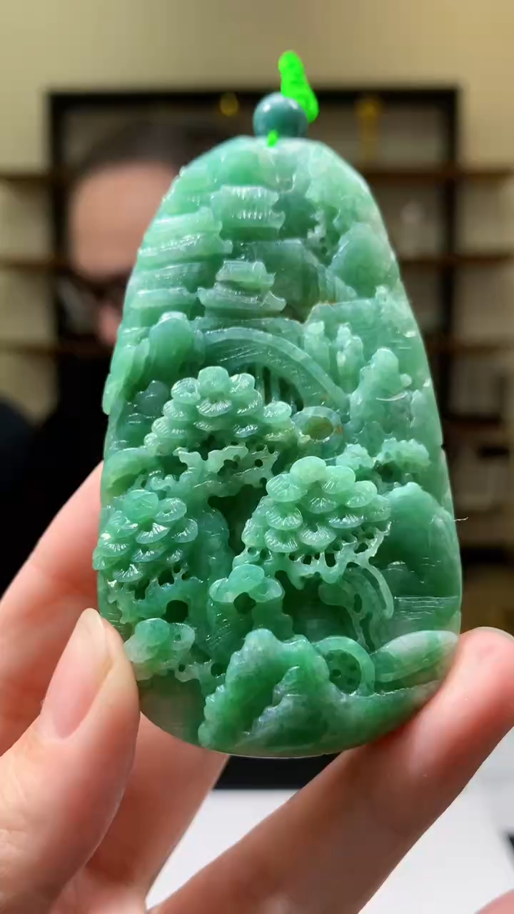 【闪购商品】定制翡翠未镶嵌8046yx-毛货挂件125