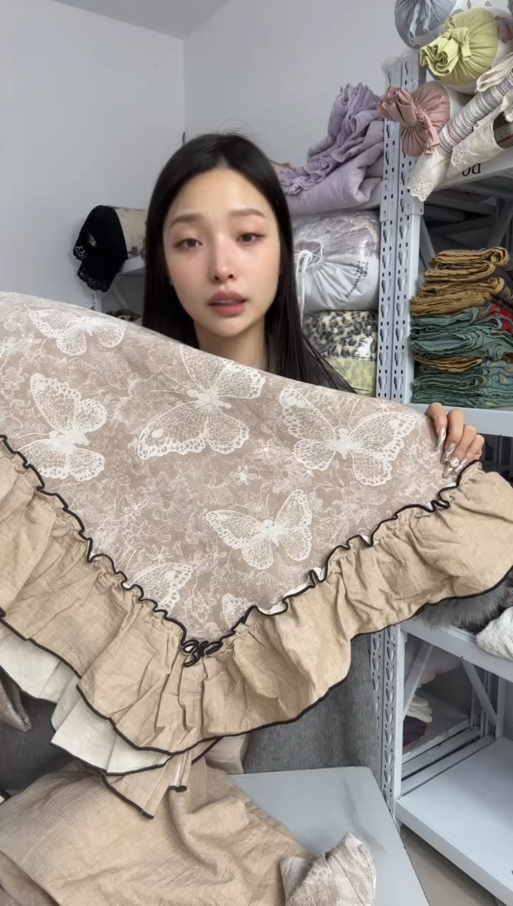 棉棉  法式四件套  标准尺寸  全棉色织提花