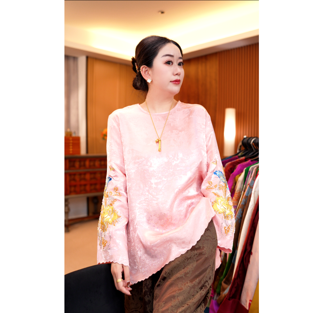 【锦心绣口】中国风网红秋冬日常时尚圆领国风长袖