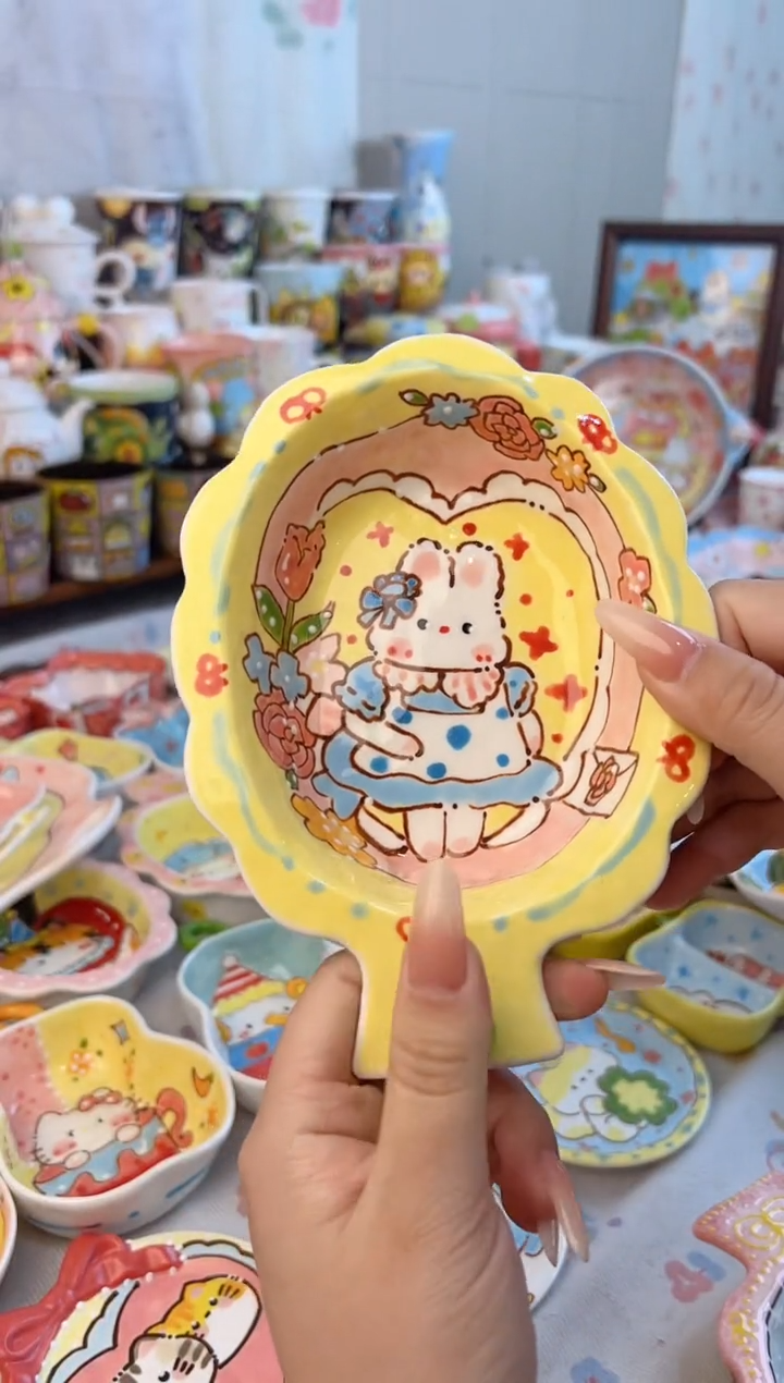 摆件陶音*节景德镇陶瓷手绘微瑕
