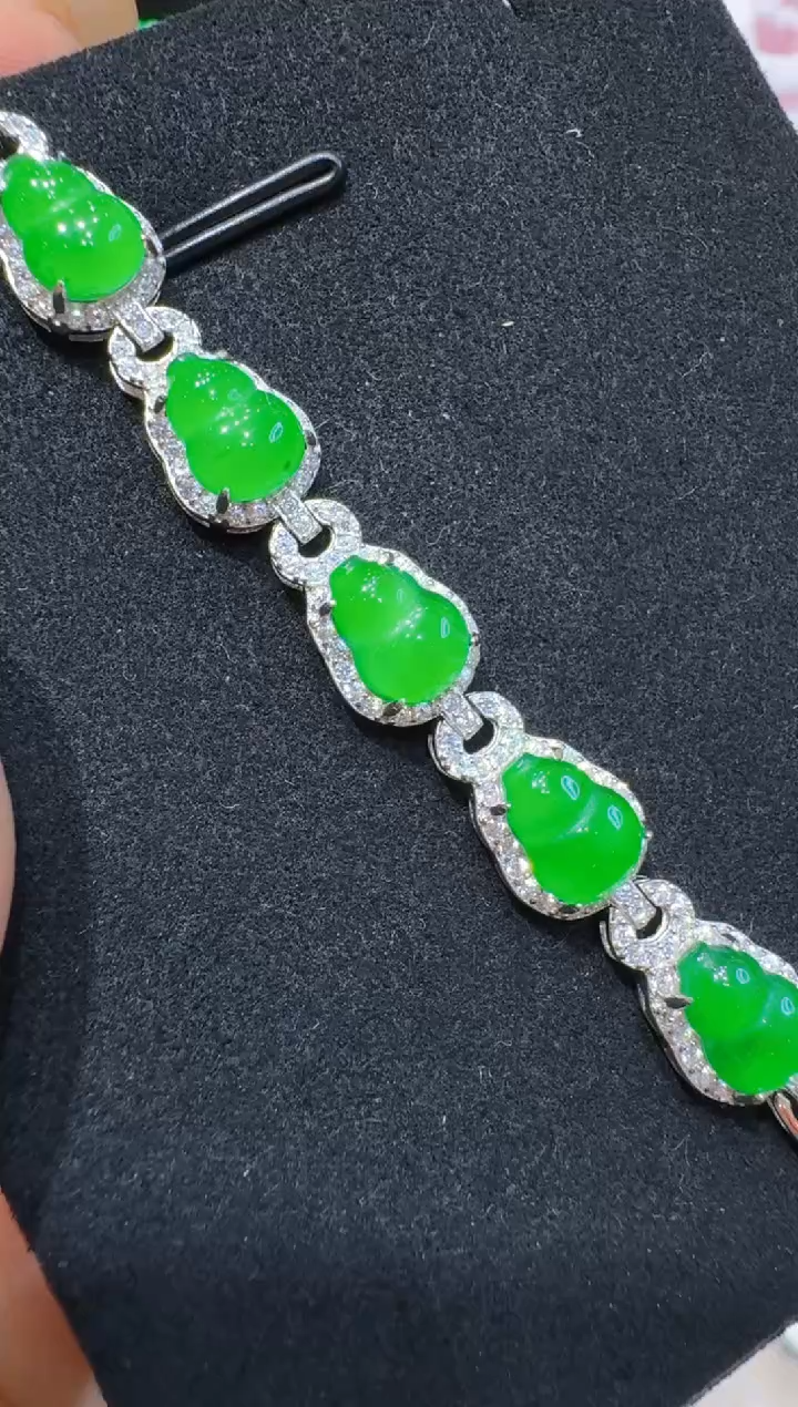 银S925镶嵌手链翡翠多样性团购发一件