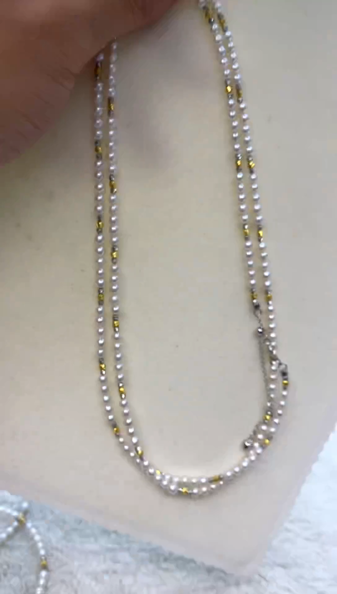 颈饰银S925镶嵌淡水珍珠3-4