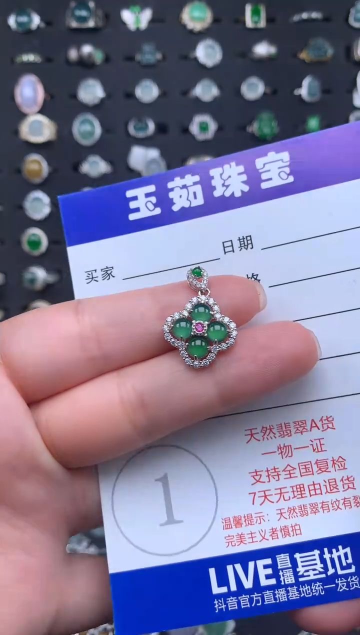 【闪购商品】翡翠颈饰银S925镶嵌23424