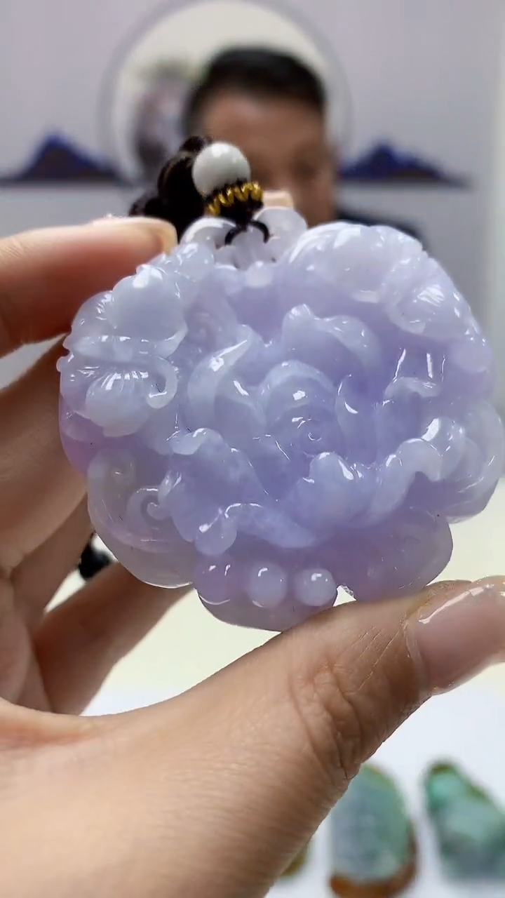 【闪购商品】定制翡翠未镶嵌4969ms-毛货44花鸟