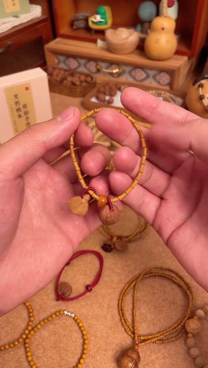 单圈竹节手串一物一拍单圈好运连连加黄跑环