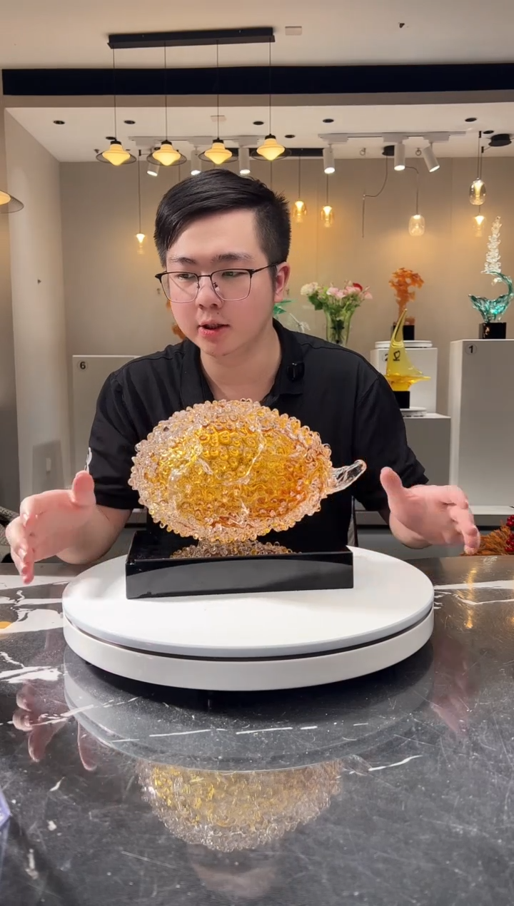 摆件巴比特美学-猫山王榴莲+黑色230底座